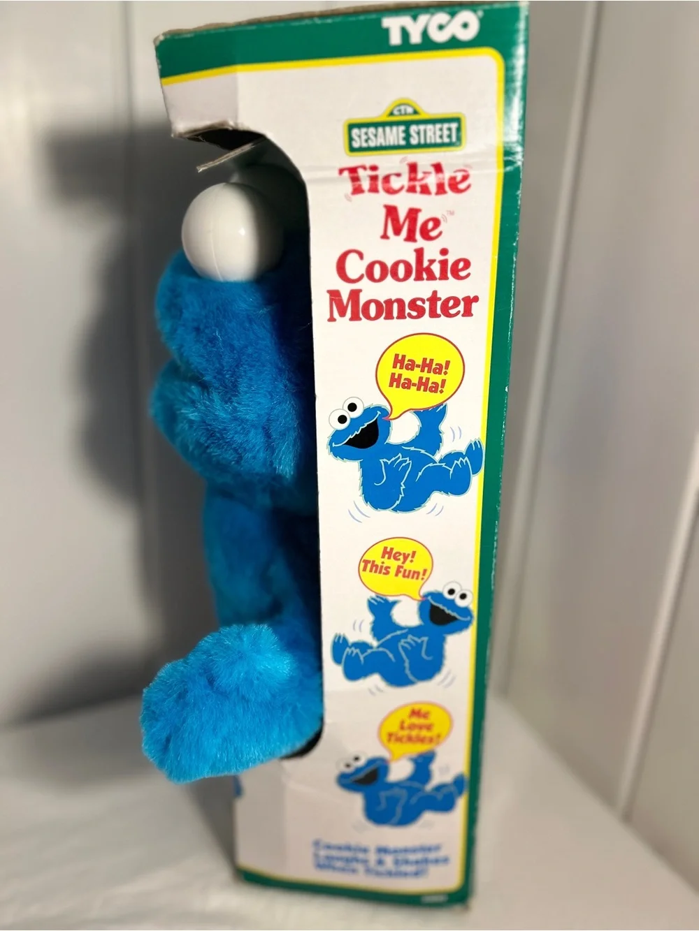 90s Vintage Tyco  Cookie Monster  Sesame Street Plush 1997 stuffed animal Toy